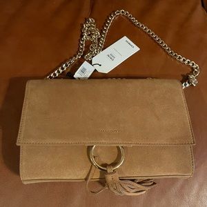 EXPRESS Genuine Suede Chain Link Purse
